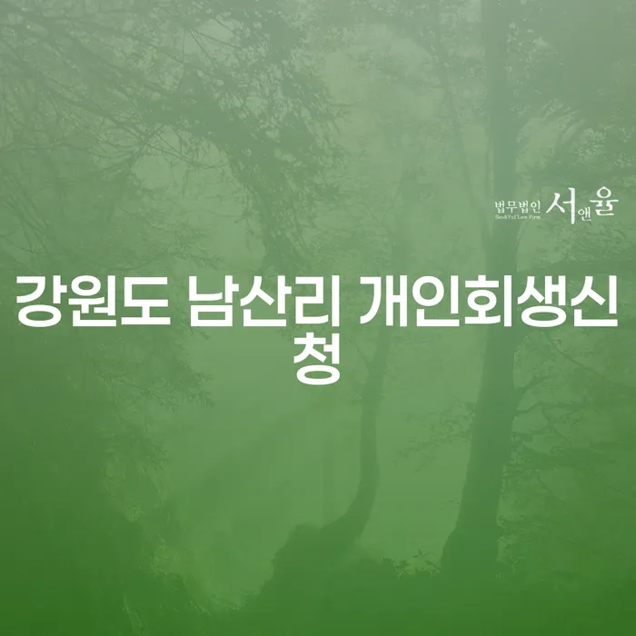 강원도 남산리에서 개인회생신청, 어떻게 준비해야 할까요?